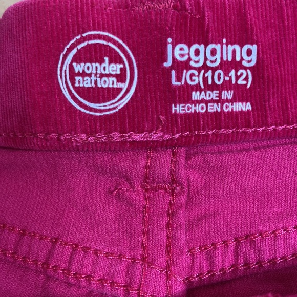 🌺 WONDER NATION Pink Corduroy Jeggings - Picture 6 of 7
